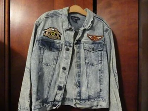 Vintage Calvin Klein Denim Jacket Men’s Lg Double Stonewashed Jeans Trucker Coat - Picture 1 of 5