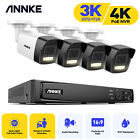 ANNKE 5MP Colorvu CCTV System 3K IP Camera Audio Mic 4K 4 8 16CH POE H.265+ NVR