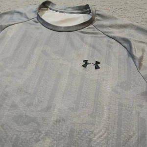 Under Armour Shirt Mens Medium Gray Short Sleeve Crew Neck The Tech Tee Gym - Picture 1 of 17