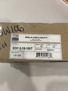 Nuovo Alimentatore Sola SDP 3-15-100T, Ingresso: 115/230VAC 1.1/0.7A, Uscita: 15VDC 3.4A - Foto 1 di 5