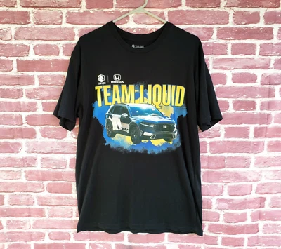 🔥 本田团队液体黑色 LOL 衬衫男式中号 M 高长英雄联盟 — 第 1/4 张图片