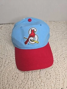 MiLB Springfield Cardinals Baseballmütze ~ Riemen hinten Kappe babyblau mit rotem Schirm - Bild 1 von 8