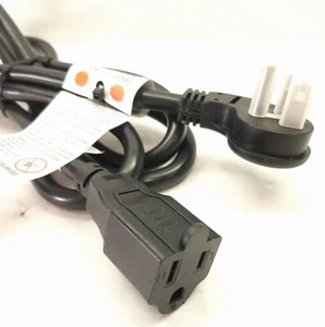 6 Fuß Schwerlast ext. Kabel Low Profile Flachstecker 14Awg 15A schwarz 1875W Flexi M2 - Bild 1 von 6