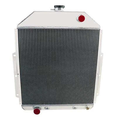 4-Row Aluminum Radiator Fit 1942-52 1949 Ford F1 F2 F3 Pickup Truck Ford V8 - Image 1 of 4