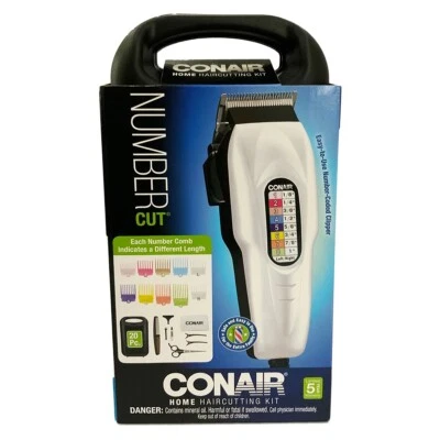 20 PCS CONAIR NUMBER CUT CODED CLIPPER SET HOME HAIR HAIRCUTTING GROOMING KIT - Image 1 of 4