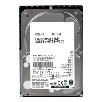 MAP3147NP Fujitsu 147 GB,Internal,10025 RPM,3.5"  SCSI Hard Drive+ - Image 1 of 2