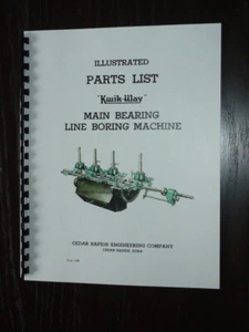 Kwik Way Model LBM Line Boring Machine Parts Manual - Picture 1 of 1