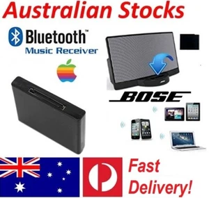 Bluetooth Music Audio Receiver Adapter for iPod iPhone 30-Pin Bose Sound Dock AU - Picture 1 of 10
