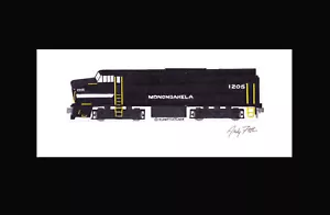 Monongahela RF15 nariz de tiburón 11""x17"" estampado enmarañado firmado por Andy Fletcher - Imagen 1 de 1