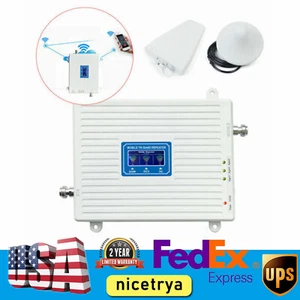 Repeater 900/1800/2100 3G 4G Signal Booster phone Amplifier Kit GSM DCS Tri Band - Photo 1 sur 16