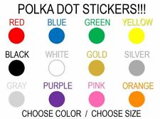 Polka Dot Stickers PICK SIZE COLOR Scrapbooking Vinyl Decal Wall Crafted in USA