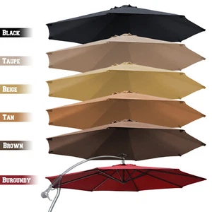 Replacement Hanging Canopy 10ft 8rib Solar Cantilever Patio Umbrella Top Cover - Picture 1 of 80