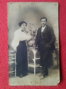 POSTAL FOTOGRÁFICA PAREJA MATRIMONIO COUPLE HOMBRE MUJER FOT. BILBAINA BILBAO... - Imagen 1 de 7