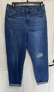 Cat & Jack Girls Blue Jeans Size 16 Relaxed Fit Straight Leg Adjustable Waist - Picture 1 of 12