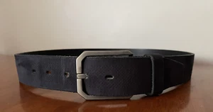 Bugatti Mens Belt navy blue Leather Made In Germany suede size 101cm buckle - Picture 1 of 19