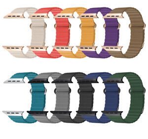 For Apple Watch Series Ultra 9 8 7 6 5 4 3 2 SE Leather Link Band Magnetic Strap