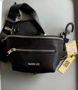 Madden NYC Black Fanny Pack That Converts To Shoulder Bag - Picture 1 of 2