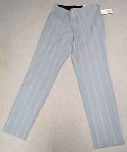 Women's High-Rise Slim Fit Ankle Pants Gray Stripe 4R (26"/27") NEW - Picture 1 of 8