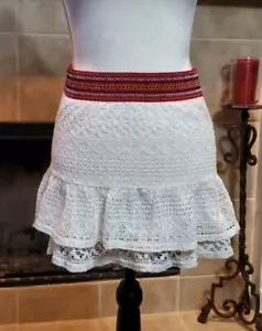 Altar'd State Womens Lacey White Layered Skirt Size M - Picture 1 of 8
