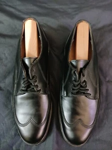 Stuart Mcguire Mint Men’s Vintage Wing Tip Black Dress Oxford Shoe Size 7.5 D - Picture 1 of 11
