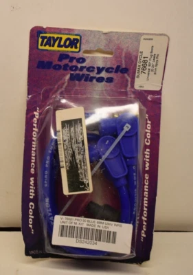 Cables de enchufe Taylor Blue para botas Harleys Universal 90° 8 mm Sumax Cycle 76681 HM1 Foto 1 de 4