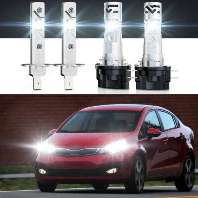 Para KIA RIO 2012-2017 Hatchback 4X H1+H11B LED Faros de Haz Alto / Bajo Bombilla Foto 1 de 4