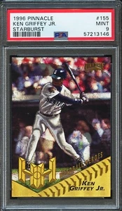 PSA 9 1998 PINNACLE STARBURST #155 KEN GRIFFEY JR.  9T10W HARDBALL HEROES MINT+ - Picture 1 of 2