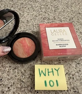 Laura Geller Baked Blush N Brighten CORAL COVE Marble .16oz/4.5g FULL SZ $30 - Picture 1 of 20