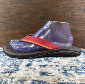 Chaco Classic Flip Flops Sandals Red Orange Brown Womens 10 Ecotread - Picture 1 of 13