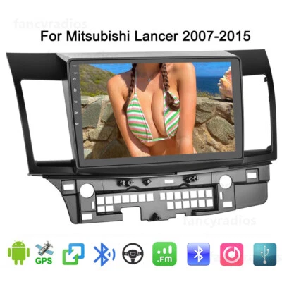 For 2008-2015 Mitsubishi Lancer 10.1" Android 11 Car GPS Radio FM WIFI Stereo BT - Image 1 of 4
