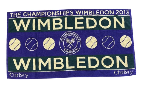 WIMBLEDON Christy Championships 2013 Tennis Towel 48 X 26 In Crisp 100% Cotton Cover