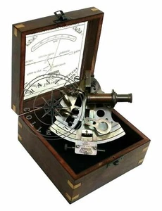 Brass Nautical Sextant Large Brass Navigation Instrument Sextante Navegacion Mar - Picture 1 of 8