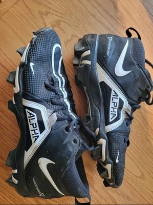 Nike Men's Fast Flex Alpha Baseball Cleats Black/White, Size 10 - Image 1 of 4
