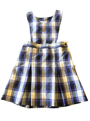 Camiseta Dennis Girls 6 H6 uniforme escolar xadrez plissada 186360 roxo ouro preto - Imagem 1 de 4