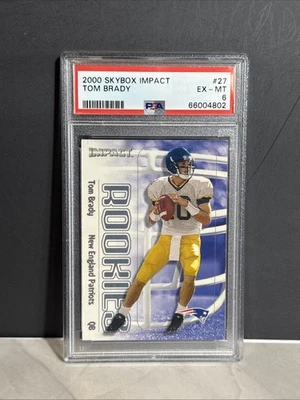Skybox Impact #27 2000 Tom Brady Rookie radiocontrol PSA 6 Foto 1 de 2