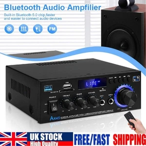 600W Digital Power Amplifier bluetooth Stereo HiFi Audio 2CH USB FM With Remote - Picture 1 of 22