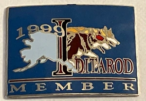 1999 Iditarod Member Dog Sled Race Alaska Lapel Pin - Picture 1 of 5