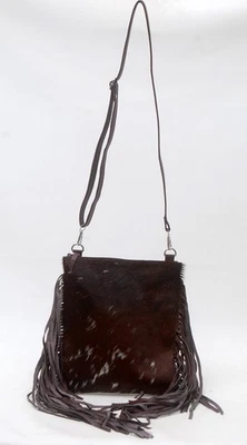 100%Real Cowhide Cross body Purse Handbag with fringes, Cowhide Leather  SA-3090 - Image 1 of 4