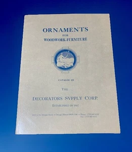 VTG ORNAMENTS For WOODWORK FURNITURE Catalog # 124 Decorators Supply Corp - Imagen 1 de 9