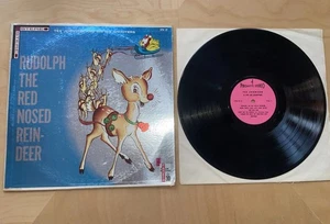 Vtg XFM 59 Rudolph The Red Nose Reindeer Tex Johnson Vinyl Record Album Rare Ex - Picture 1 of 7
