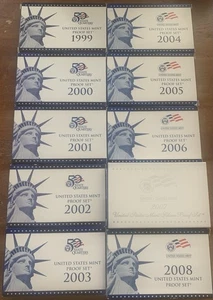 1999-2008 US Mint Proof Sets mit Original Box & COA - Bild 1 von 1
