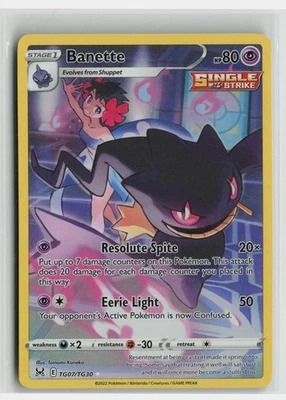 Pokémon Lost Origin Trainer Gallery #TG07/TG30 Banette - Image 1 of 2