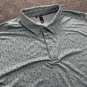 Adidas Golf Polo Ultimate365 Allover Print Floral Shirt Men's XL Preppy - Picture 1 of 9