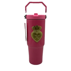 Juicy Couture Pink Insulated Travel 30Oz Tumbler Pop Up Straw - Picture 1 of 4