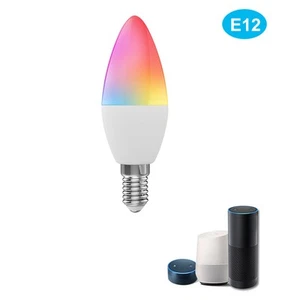 5-pack LED Smart Candle Bulb RGB+W+C WiFi Light Bulb for Voice Control - Picture 1 of 14