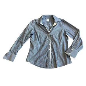 Brooks Brothers Fitted All Cotton Button-Down Shirt Top Blouse Size 14 Women's - Picture 1 of 10