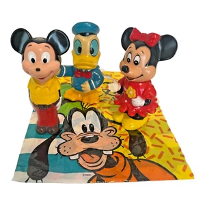 Disney Minnie & Donald Duck Arm Motion Plastic Coin Bank & Mickey Toothbrush Lot - Picture 1 of 14