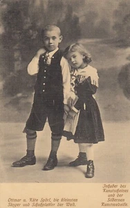 Kleinste Sänger u. Schuhplattler d. Welt Ottmar und Käte AK alt Varieté 2404482 - Picture 1 of 2