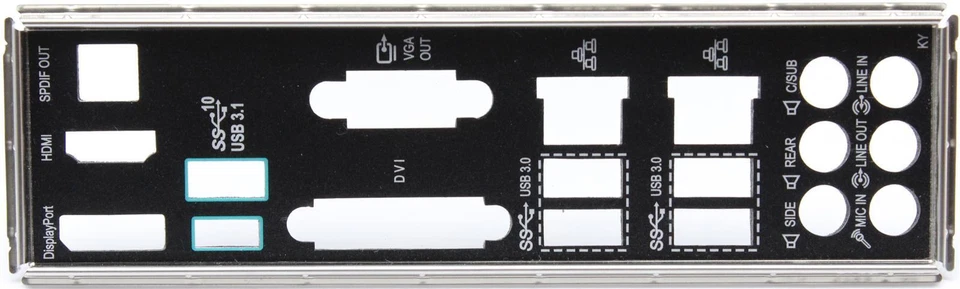 ASUS P10S WS Rev. 1.01 - Blende - Slotblech - IO Shield   #324828 - Bild 1 von 1