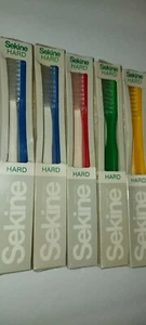 Lot Of 5x New Sekine Hard Bristle Toothbrush Old Stock Vintage Advertising Color - Picture 1 of 4